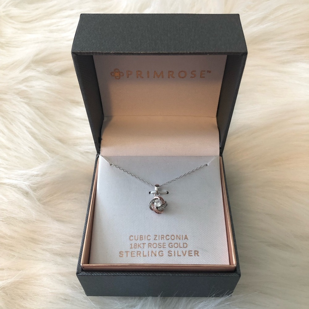 { primrose } • silver / rose gold necklace